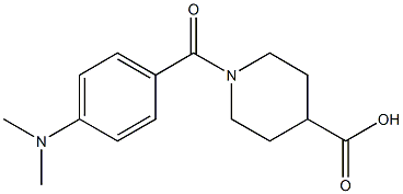 1-[4-(dimethylamino)benzoyl]piperidine-4-carboxylic acid 结构式