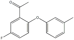 1-[5-fluoro-2-(3-methylphenoxy)phenyl]ethan-1-one 结构式