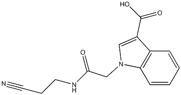 1-{[(2-cyanoethyl)carbamoyl]methyl}-1H-indole-3-carboxylic acid 结构式