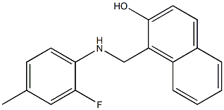 1-{[(2-fluoro-4-methylphenyl)amino]methyl}naphthalen-2-ol 结构式