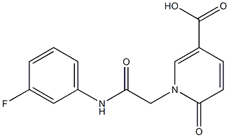 1-{[(3-fluorophenyl)carbamoyl]methyl}-6-oxo-1,6-dihydropyridine-3-carboxylic acid 结构式
