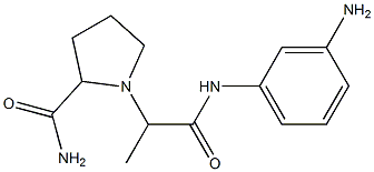 1-{1-[(3-aminophenyl)carbamoyl]ethyl}pyrrolidine-2-carboxamide 结构式