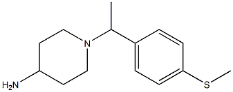 1-{1-[4-(methylsulfanyl)phenyl]ethyl}piperidin-4-amine 结构式