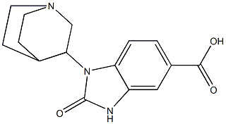 1-{1-azabicyclo[2.2.2]octan-3-yl}-2-oxo-2,3-dihydro-1H-1,3-benzodiazole-5-carboxylic acid 结构式