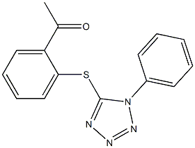 1-{2-[(1-phenyl-1H-1,2,3,4-tetrazol-5-yl)sulfanyl]phenyl}ethan-1-one 结构式