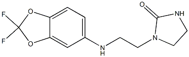 1-{2-[(2,2-difluoro-2H-1,3-benzodioxol-5-yl)amino]ethyl}imidazolidin-2-one 结构式