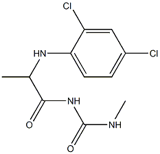 1-{2-[(2,4-dichlorophenyl)amino]propanoyl}-3-methylurea 结构式