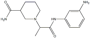 1-{2-[(3-aminophenyl)amino]-1-methyl-2-oxoethyl}piperidine-3-carboxamide 结构式