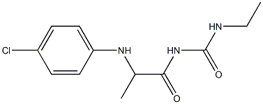 1-{2-[(4-chlorophenyl)amino]propanoyl}-3-ethylurea 结构式