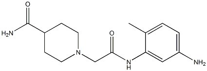 1-{2-[(5-amino-2-methylphenyl)amino]-2-oxoethyl}piperidine-4-carboxamide 结构式