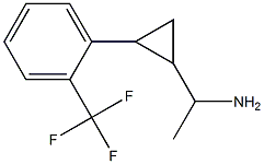 1-{2-[2-(trifluoromethyl)phenyl]cyclopropyl}ethan-1-amine 结构式