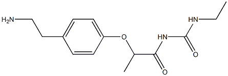 1-{2-[4-(2-aminoethyl)phenoxy]propanoyl}-3-ethylurea 结构式