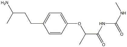 1-{2-[4-(3-aminobutyl)phenoxy]propanoyl}-3-methylurea 结构式