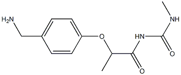 1-{2-[4-(aminomethyl)phenoxy]propanoyl}-3-methylurea 结构式