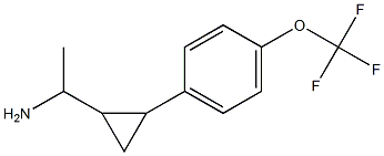 1-{2-[4-(trifluoromethoxy)phenyl]cyclopropyl}ethan-1-amine 结构式