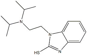 1-{2-[bis(propan-2-yl)amino]ethyl}-1H-1,3-benzodiazole-2-thiol 结构式