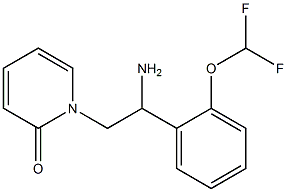 1-{2-amino-2-[2-(difluoromethoxy)phenyl]ethyl}pyridin-2(1H)-one 结构式