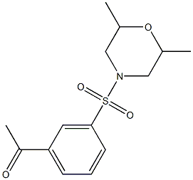 1-{3-[(2,6-dimethylmorpholine-4-)sulfonyl]phenyl}ethan-1-one 结构式