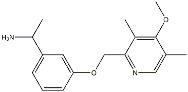 1-{3-[(4-methoxy-3,5-dimethylpyridin-2-yl)methoxy]phenyl}ethan-1-amine 结构式