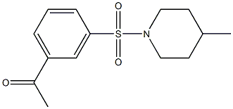 1-{3-[(4-methylpiperidine-1-)sulfonyl]phenyl}ethan-1-one 结构式