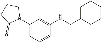 1-{3-[(cyclohexylmethyl)amino]phenyl}pyrrolidin-2-one 结构式
