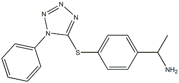 1-{4-[(1-phenyl-1H-1,2,3,4-tetrazol-5-yl)sulfanyl]phenyl}ethan-1-amine 结构式