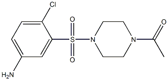 1-{4-[(5-amino-2-chlorobenzene)sulfonyl]piperazin-1-yl}ethan-1-one 结构式