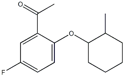 1-{5-fluoro-2-[(2-methylcyclohexyl)oxy]phenyl}ethan-1-one 结构式