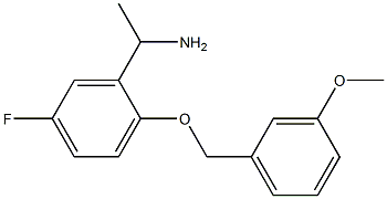 1-{5-fluoro-2-[(3-methoxyphenyl)methoxy]phenyl}ethan-1-amine 结构式