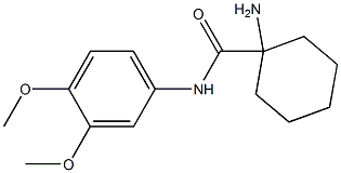 1-amino-N-(3,4-dimethoxyphenyl)cyclohexanecarboxamide 结构式