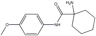 1-amino-N-(4-methoxyphenyl)cyclohexanecarboxamide 结构式