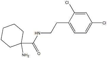 1-amino-N-[2-(2,4-dichlorophenyl)ethyl]cyclohexane-1-carboxamide 结构式