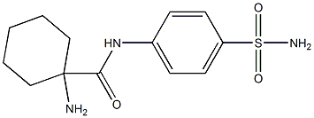 1-amino-N-[4-(aminosulfonyl)phenyl]cyclohexanecarboxamide 结构式