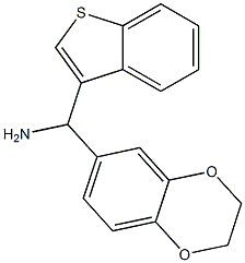 1-benzothiophen-3-yl(2,3-dihydro-1,4-benzodioxin-6-yl)methanamine 结构式