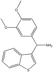 1-benzothiophen-3-yl(3,4-dimethoxyphenyl)methanamine 结构式