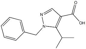 1-benzyl-5-(propan-2-yl)-1H-pyrazole-4-carboxylic acid 结构式