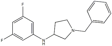 1-benzyl-N-(3,5-difluorophenyl)pyrrolidin-3-amine 结构式