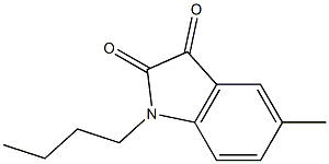 1-butyl-5-methyl-2,3-dihydro-1H-indole-2,3-dione 结构式