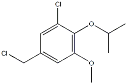 1-chloro-5-(chloromethyl)-3-methoxy-2-(propan-2-yloxy)benzene 结构式