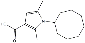 1-cyclooctyl-2,5-dimethyl-1H-pyrrole-3-carboxylic acid 结构式