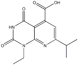 1-ethyl-2,4-dioxo-7-(propan-2-yl)-1H,2H,3H,4H-pyrido[2,3-d]pyrimidine-5-carboxylic acid 结构式