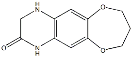 1H,2H,3H,4H,7H,8H,9H-[1,4]dioxepino[2,3-g]quinoxalin-2-one 结构式