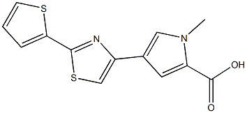 1-methyl-4-(2-thien-2-yl-1,3-thiazol-4-yl)-1H-pyrrole-2-carboxylic acid 结构式