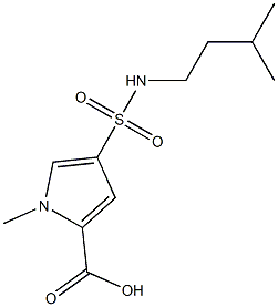 1-methyl-4-{[(3-methylbutyl)amino]sulfonyl}-1H-pyrrole-2-carboxylic acid 结构式