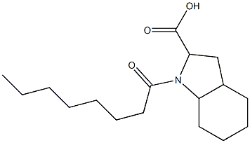 1-octanoyl-octahydro-1H-indole-2-carboxylic acid 结构式