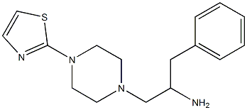 1-phenyl-3-[4-(1,3-thiazol-2-yl)piperazin-1-yl]propan-2-amine 结构式