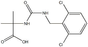 2-({[(2,6-dichlorophenyl)methyl]carbamoyl}amino)-2-methylpropanoic acid 结构式