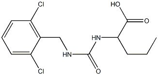 2-({[(2,6-dichlorophenyl)methyl]carbamoyl}amino)pentanoic acid 结构式