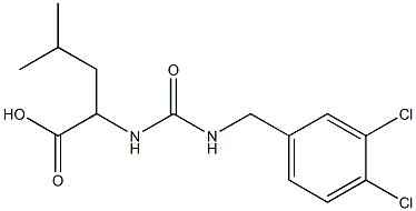 2-({[(3,4-dichlorophenyl)methyl]carbamoyl}amino)-4-methylpentanoic acid 结构式