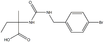 2-({[(4-bromophenyl)methyl]carbamoyl}amino)-2-methylbutanoic acid 结构式